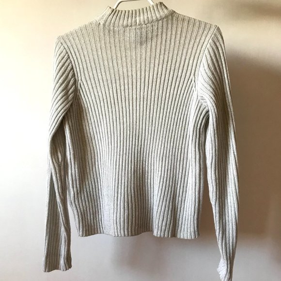 H&M Divided collection Light Grey Mock Knit Wear Sweatshirt - Picture 3 of 3